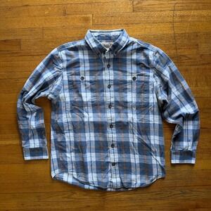 Duluth Trading Co. Flannel Shirt‎ Plaid Button Up Long Sleeve Trim Fit Large